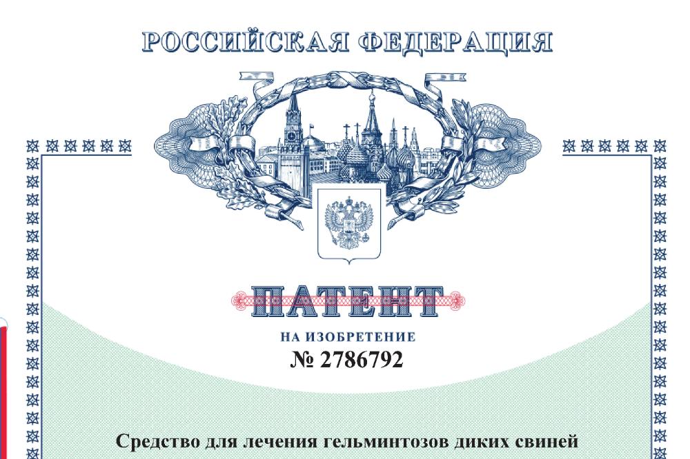 Получен патент на изобретение средства для лечения гельминтозов диких свиней